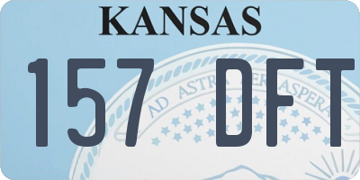 KS license plate 157DFT