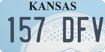 KS license plate 157DFV
