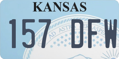 KS license plate 157DFW