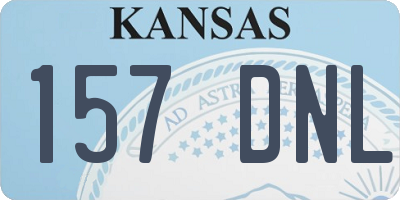 KS license plate 157DNL