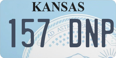 KS license plate 157DNP