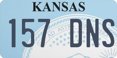 KS license plate 157DNS