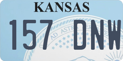 KS license plate 157DNW