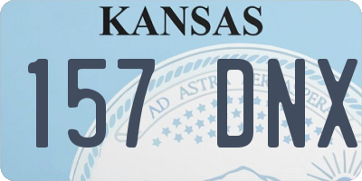 KS license plate 157DNX