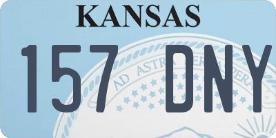 KS license plate 157DNY