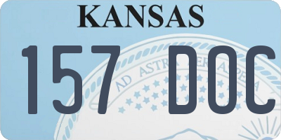 KS license plate 157DOC