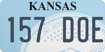 KS license plate 157DOE