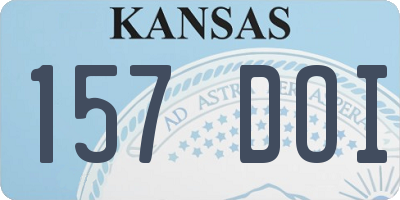 KS license plate 157DOI