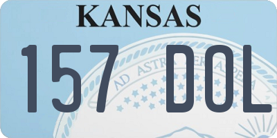 KS license plate 157DOL