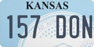 KS license plate 157DON