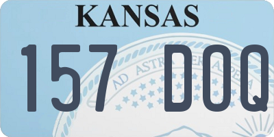 KS license plate 157DOQ