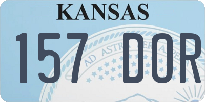 KS license plate 157DOR