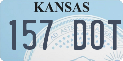 KS license plate 157DOT