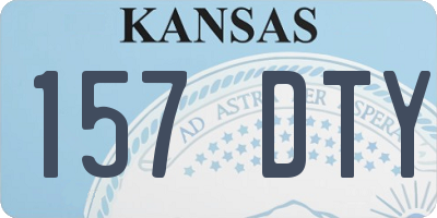 KS license plate 157DTY