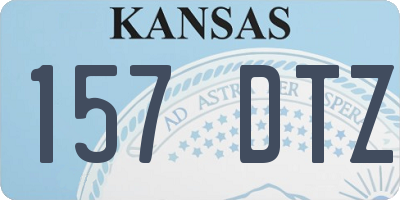 KS license plate 157DTZ