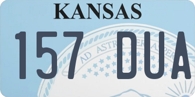 KS license plate 157DUA