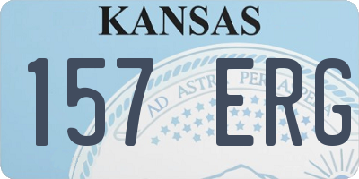 KS license plate 157ERG