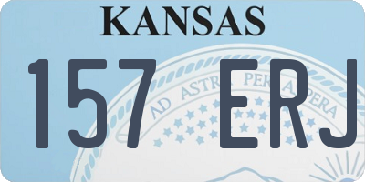 KS license plate 157ERJ