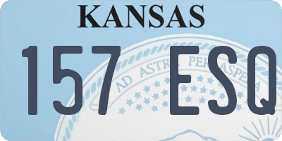 KS license plate 157ESQ