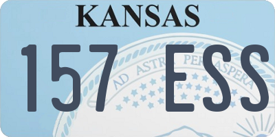 KS license plate 157ESS