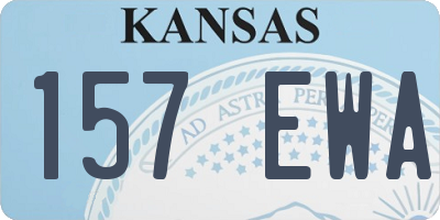 KS license plate 157EWA