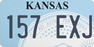 KS license plate 157EXJ