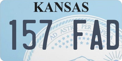 KS license plate 157FAD