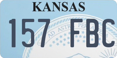 KS license plate 157FBC