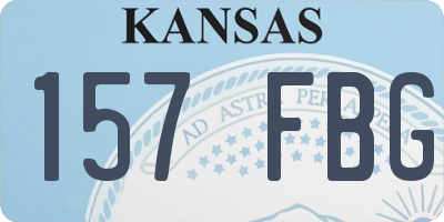 KS license plate 157FBG