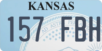KS license plate 157FBH