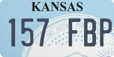 KS license plate 157FBP