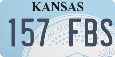 KS license plate 157FBS