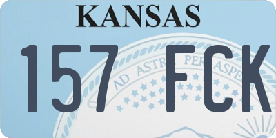 KS license plate 157FCK