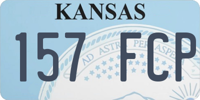 KS license plate 157FCP