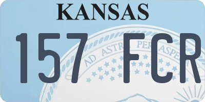 KS license plate 157FCR
