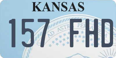 KS license plate 157FHD