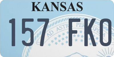 KS license plate 157FKO