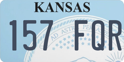 KS license plate 157FQR
