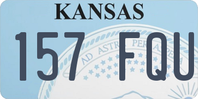 KS license plate 157FQU