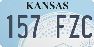 KS license plate 157FZC
