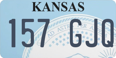 KS license plate 157GJQ
