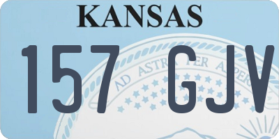 KS license plate 157GJV