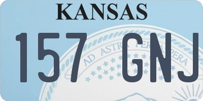 KS license plate 157GNJ