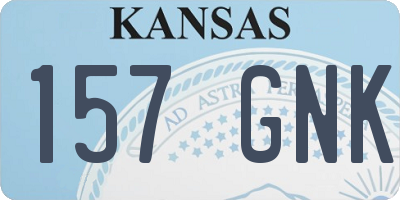 KS license plate 157GNK