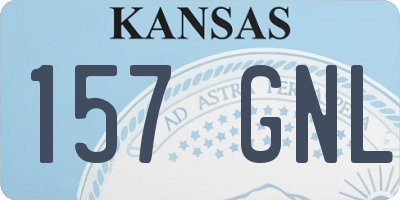 KS license plate 157GNL