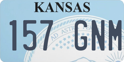 KS license plate 157GNM