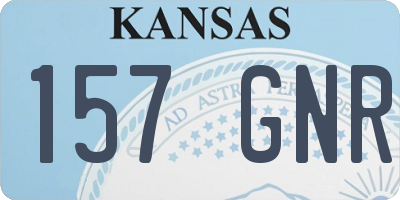 KS license plate 157GNR