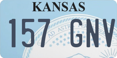 KS license plate 157GNV