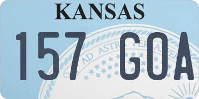 KS license plate 157GOA