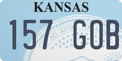 KS license plate 157GOB